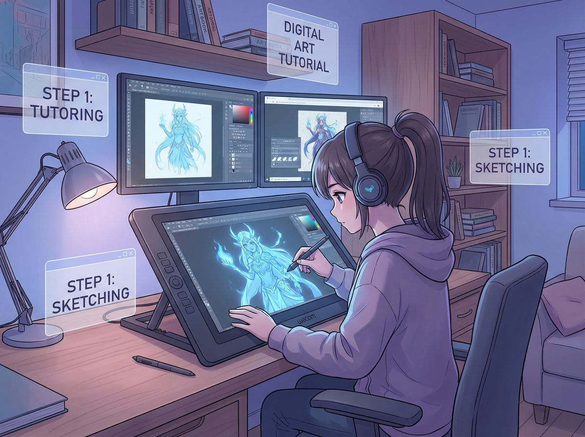 丝瓜视频动漫教程-数字艺术创作演示